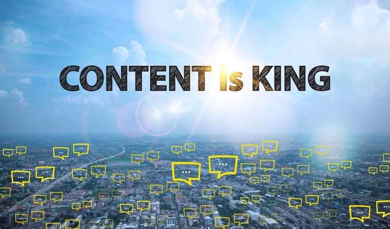 Content is king, great content for website, website content