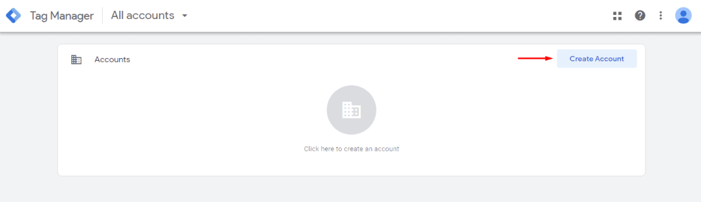 Create account Google tag manager