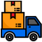 Truck carrying 2 boxes