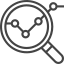 Magnifying glass looking at SEO links