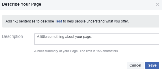 about fb page